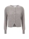Kaos Button-up Wool Cardigan In Grey