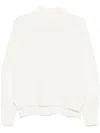 Kaos Cable-trim Sweater In Neutrals