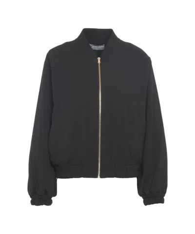 Kaos Classic Bomber Jacket With Korean Collar In Black