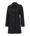 Kaos Single-breasted Flap-pocket Coat In Black