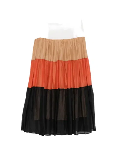 Kaos Colour-block Tiered Maxi Skirt In Multi