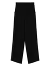 Kaos Cotton Palazzo Trousers In Black