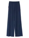 Kaos Cotton Palazzo Trousers In Blue