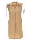 Kaos Cotton Shirt Dress In Brown