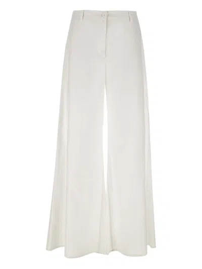 Kaos Cotton Trousers In White