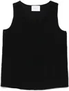 Kaos Crepe Tank Top In Black