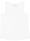 Kaos Crepe Tank Top In White