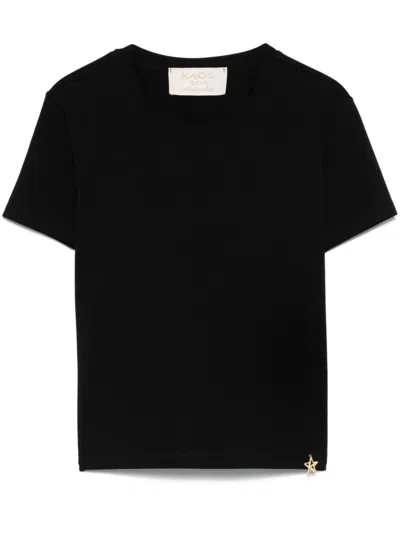 Kaos Crew-neck T-shirt In 黑色