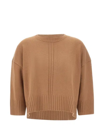 Kaos Cropped Sweater In Brown