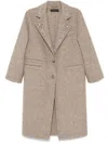 Kaos Crystal-embellished Coat In Brown