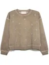 Kaos Crystal-embellished Sweatshirt In Grey