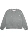 Kaos Crystal-embellished Sweatshirt In Grey