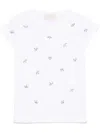 Kaos Crystal-embellished T-shirt In White