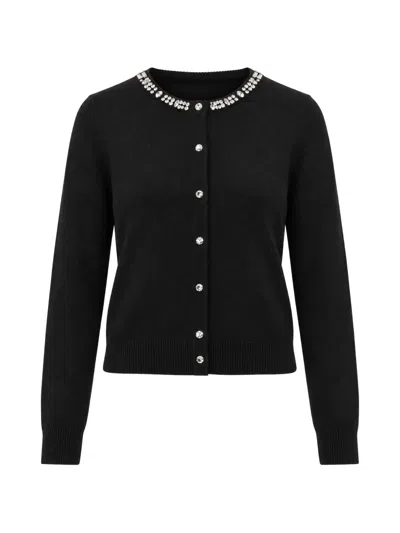 Kaos Crystal-embellished Cardigan In Black