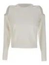 Kaos Cut-out Round-neck Sweater In Gray