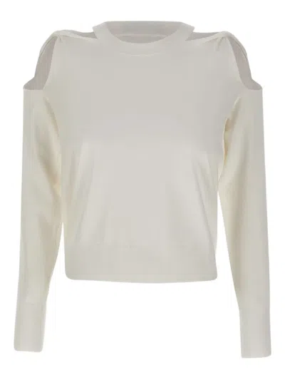 Kaos Cut-out Round-neck Sweater In Gray