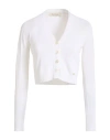 Kaos Day By Day Woman Cardigan White Size S Viscose, Polyamide In White