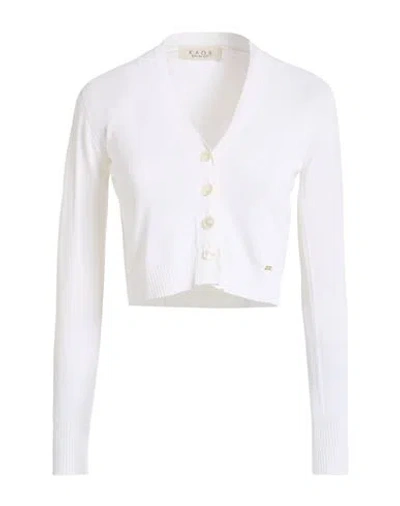 Kaos Day By Day Woman Cardigan White Size S Viscose, Polyamide