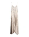 Kaos Day By Day Woman Maxi Dress Ivory Size 8 Viscose, Elastane In White
