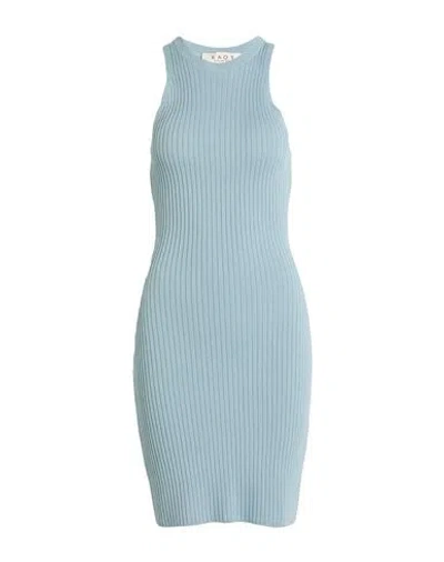 Kaos Day By Day Woman Mini Dress Light Blue Size M Viscose, Polyamide
