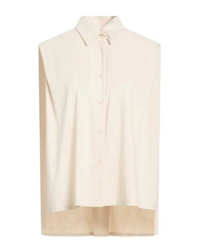 Kaos Day By Day Woman Shirt Beige Size 2 Viscose, Polyamide, Elastane In Neutral