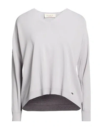 Kaos Day By Day Woman Sweater Taupe Size M Viscose, Polyamide In Gray