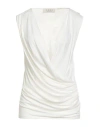 Kaos Day By Day Woman Top Cream Size 6 Viscose, Elastane In White