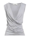 Kaos Day By Day Woman Top Grey Size 2 Viscose, Elastane In Gray