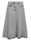 Kaos Denim Midi Skirt