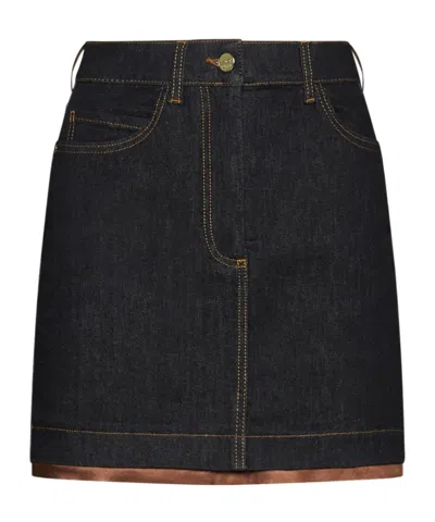 Kaos Denim Skirt With Belt Loops In Black