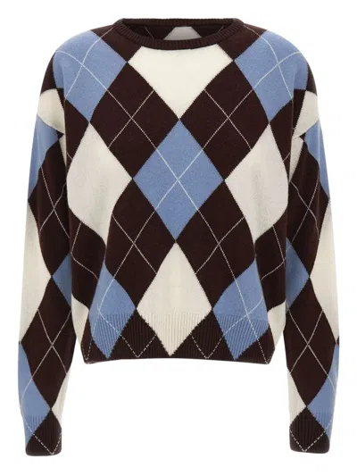 Kaos Diamond-pattern Round-neck Sweater In Multi
