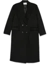 Kaos Double-breasted Coat In Black