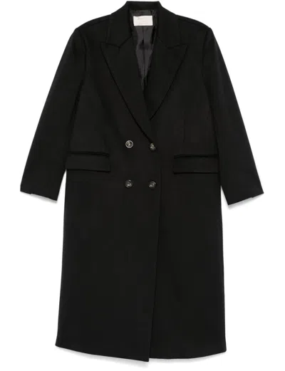 Kaos Double-breasted Coat In Black
