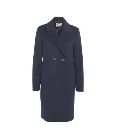 Kaos Double-breasted Structured Coat In Black