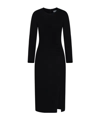 Kaos Drape Pattern Dress In Black