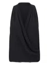 Kaos Draped-neckline Sleeveless Blouse In Black