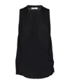 Kaos Draped Sleeveless Blouse In Black