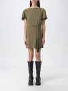 Kaos Dress  Woman Color Military In Military