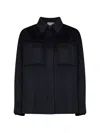 Kaos Drop-shoulder Patch-pocket Jacket In Blue