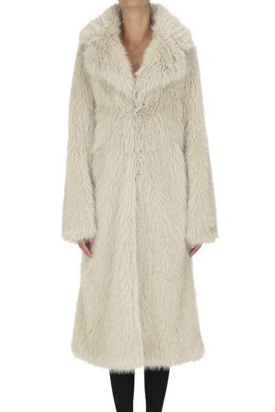 Kaos Eco-fur Coat In Multi