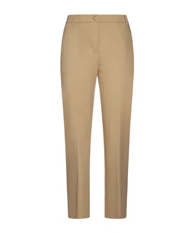 Kaos Elastic Waist Pants In Brown
