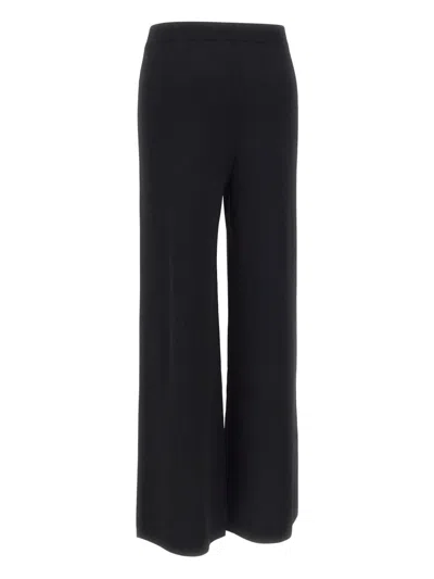 Kaos Elastic-waist Straight Trousers In Black