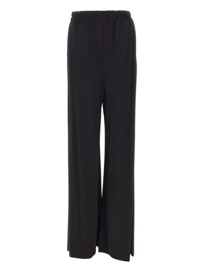 Kaos Elastic-waist Wide-leg Trousers In Black