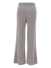 Kaos Soft Knit Gray Trousers With Straight Leg Design In Gray