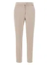 Kaos Elasticated-waist French-pocket Trousers In Neutral