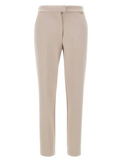 Kaos Elasticated-waist French-pocket Trousers In Neutral