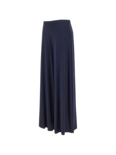 Kaos Elasticated Wide-leg Trousers In Blue