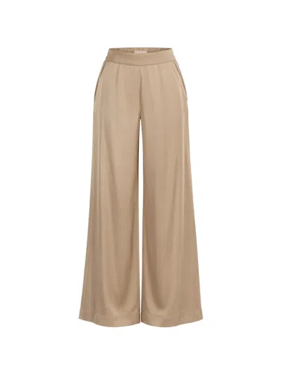 Kaos Elasticated-waistband Palazzo Pants In Neutral