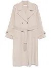 Kaos Felted Trench Coat In Neutrals