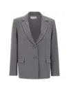 Kaos Flap-pocket Single-breasted Blazer In Gray